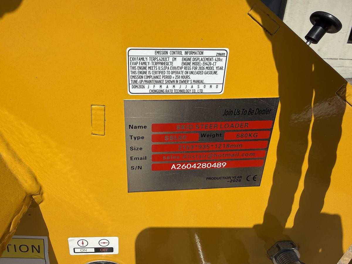 Used 2026 Sdlanch SSL60 Skid Steer - BRAND NEW!