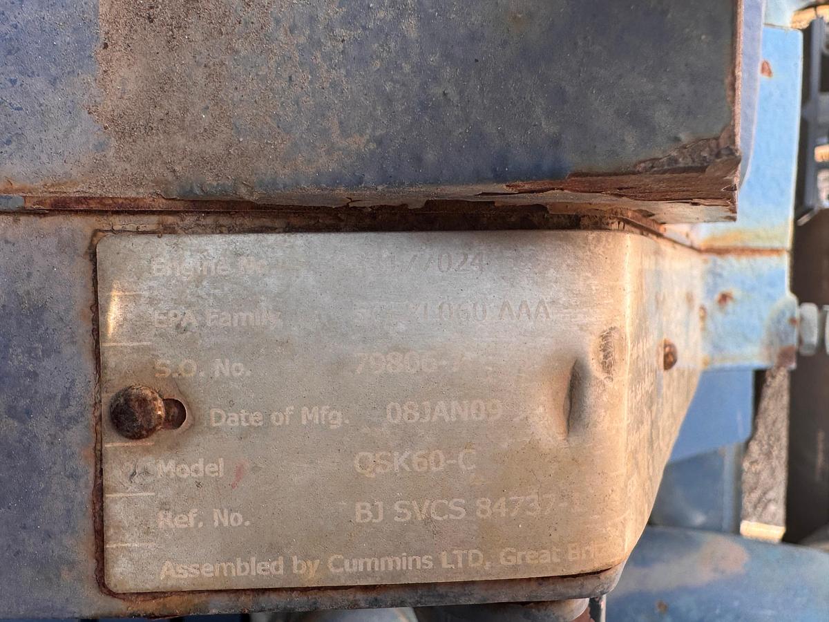 Used 2009 BJ Triplex Frac Pump Trailer - Cummins QSK60-C Diesel Engine - GREAT UNIT!