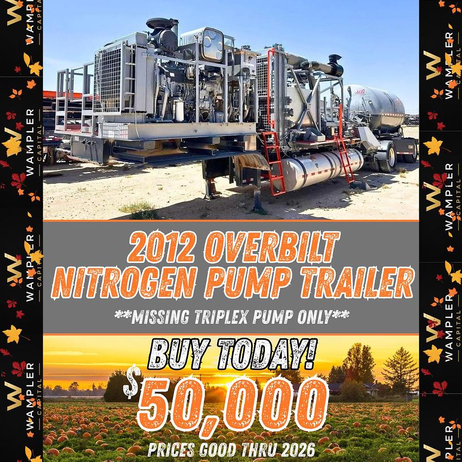 Used 2012 Overbilt Nitrogen Pump Trailer