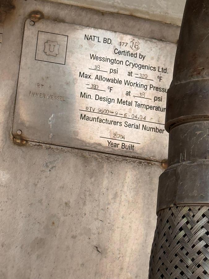 Used 2004 HydraRig 9600 Nitrogen Bulk Trailer - HARD TO FIND!