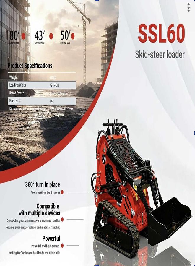 Used 2026 Sdlanch SSL60 Skid Steer - BRAND NEW!