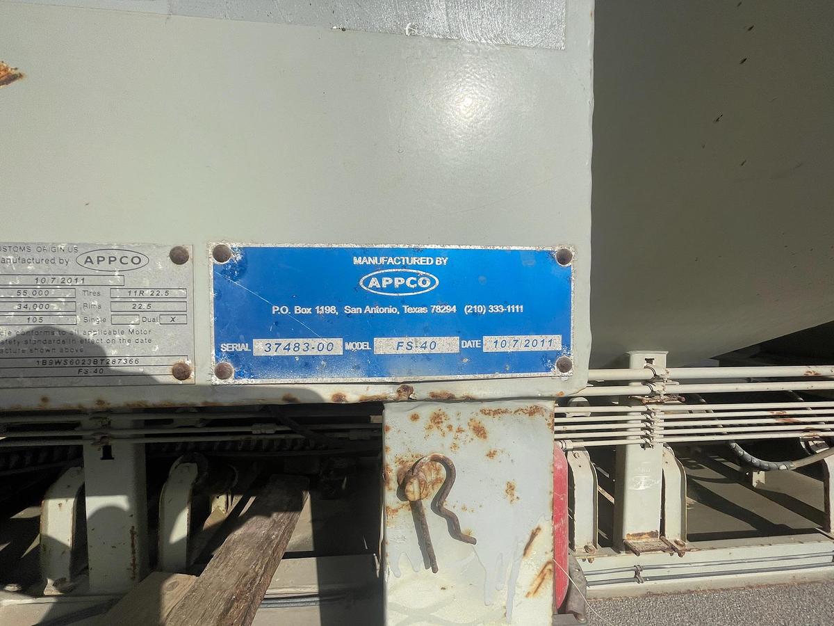 Used 2011 Appco FS-40 Bulk Sand Storage Trailer