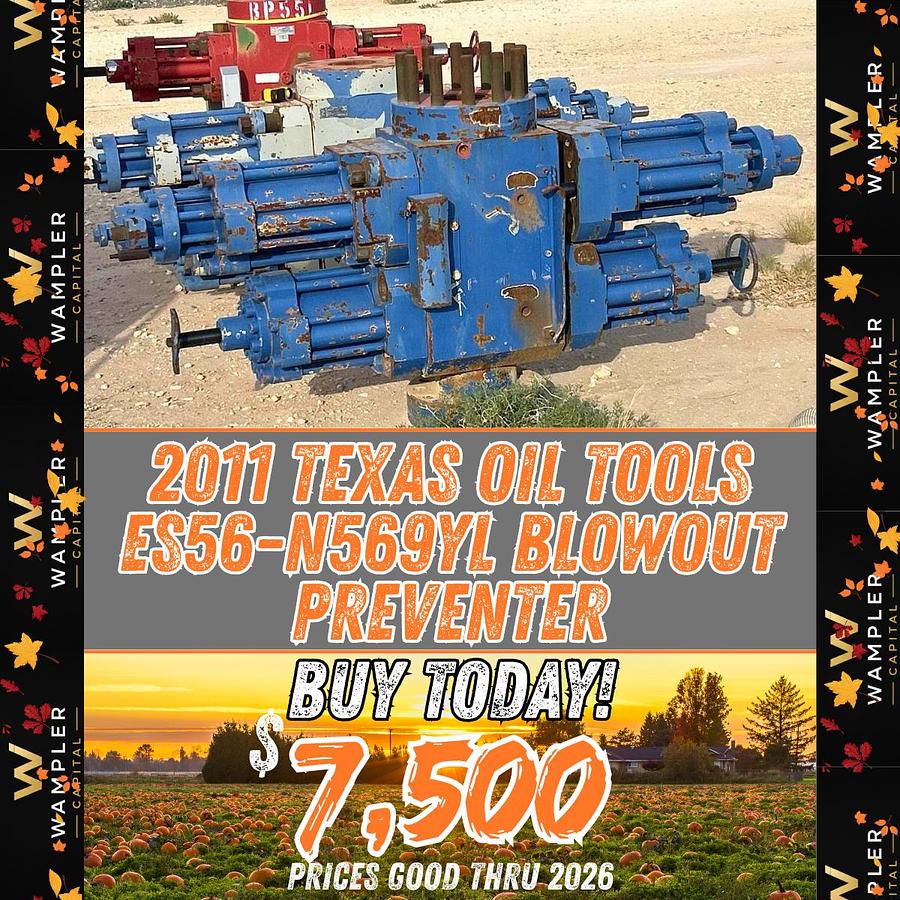 Used 2011 Texas Oil Tools ES56-N569YL Blowout Preventer