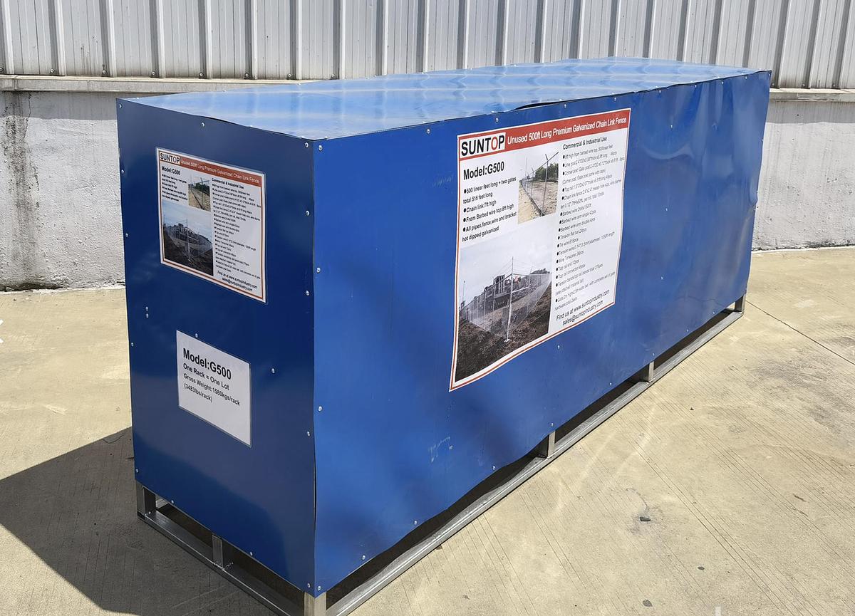 Used 2026 SUNTOP G500 500 ft x 7 ft Galvanized Chain Link Site Fence (Unused)