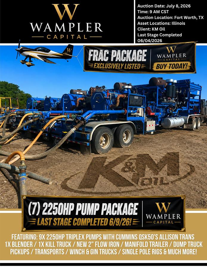 Used 2012 7-Pump Frac Package 2250 HP