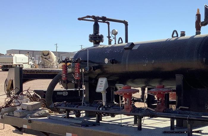 Used 28" x 30 ' 3-Phase Horizontal Sand Separator