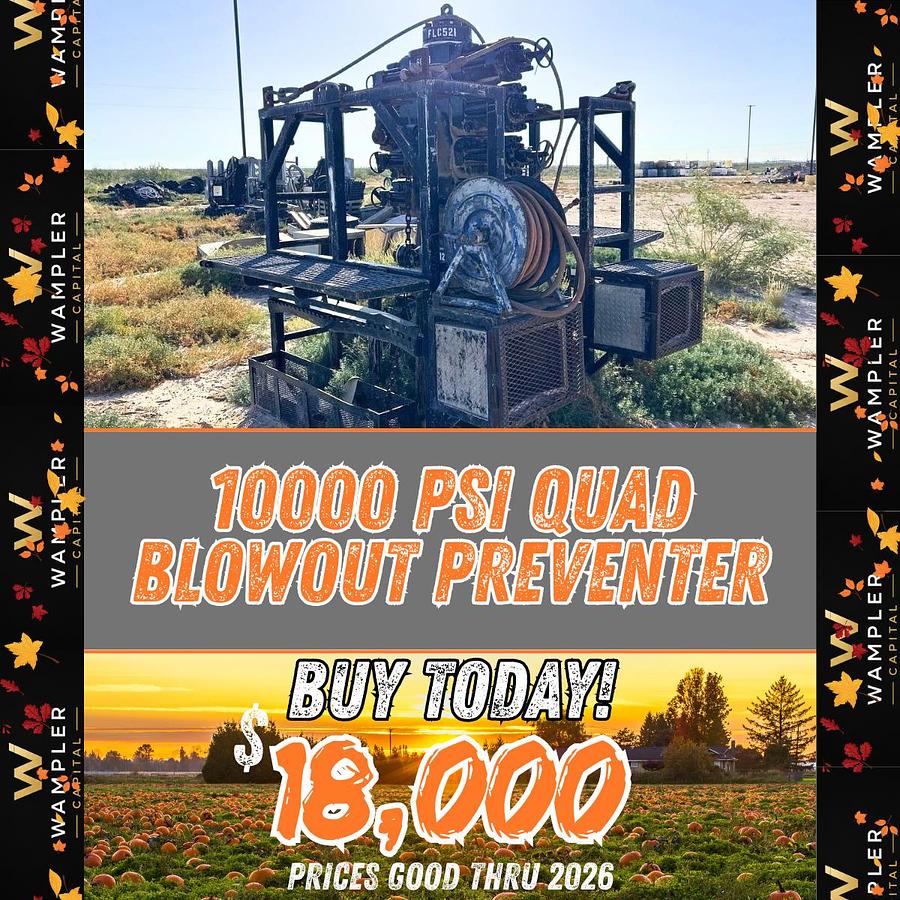 Used 10000 PSI Quad Blowout Preventer
