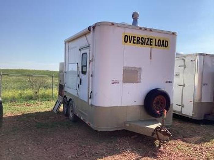 Used 2006 Aluminum Doghouse Trailer, Onan 5.5 KW Generator - Lockers - Diamond Plate Toolboxes