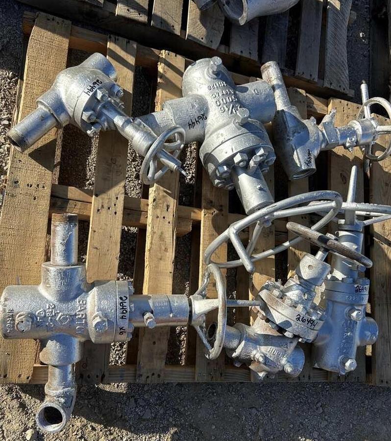Used (1) Barton 2 1/16" 2K, (1) Orbit 2 1/16" 2K, (1) Omni 2 9/16" 5K, (1) AOP 2 1/16" 2K, (1) Hughes 2" Valves