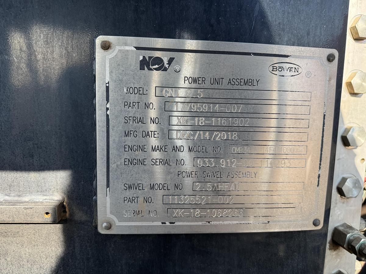 Used 2018 NOV 2.5A 85-Ton High-Torque 10k Power Swivel