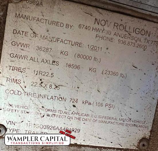 Used 2011 NOV Rolligan MT-1060 Triple Screw T/A Frac Blender