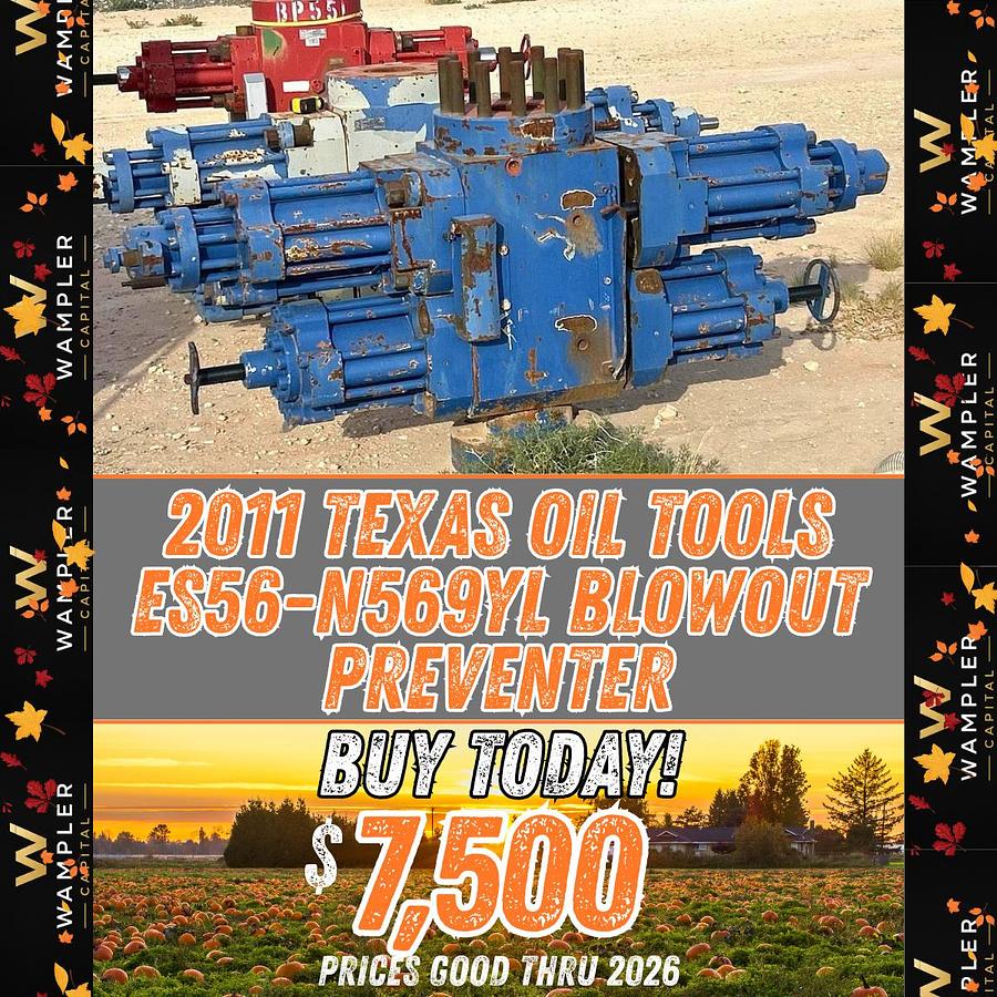 Used 2011 Texas Oil Tools ES56-N569YL Blowout Preventer