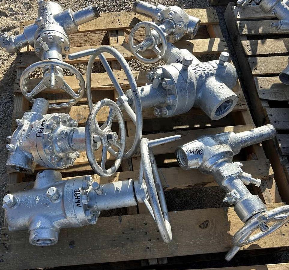 Used (1) Barton 2 1/16" 2K, (1) Orbit 2 1/16" 2K, (1) Omni 2 9/16" 5K, (1) AOP 2 1/16" 2K, (1) Hughes 2" Valves