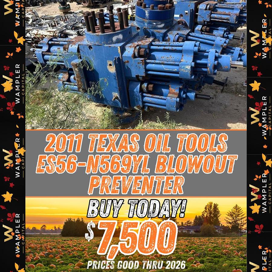 Used 2011 Texas Oil Tools ES56-N569YL Blowout Preventer