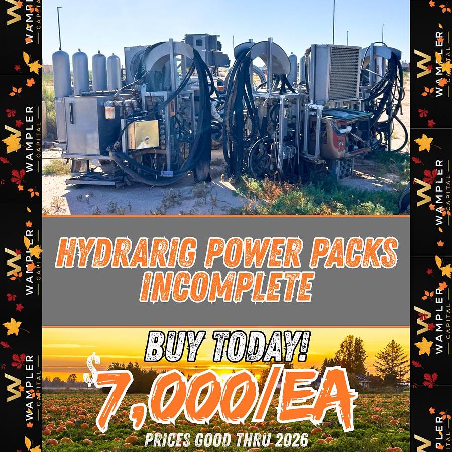 Used HydraRig Power Packs Incomplete