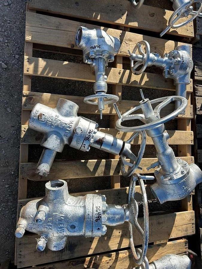 Used (1) Barton 2 1/16" 2K, (1) Orbit 2 1/16" 2K, (1) Omni 2 9/16" 5K, (1) AOP 2 1/16" 2K, (1) Hughes 2" Valves