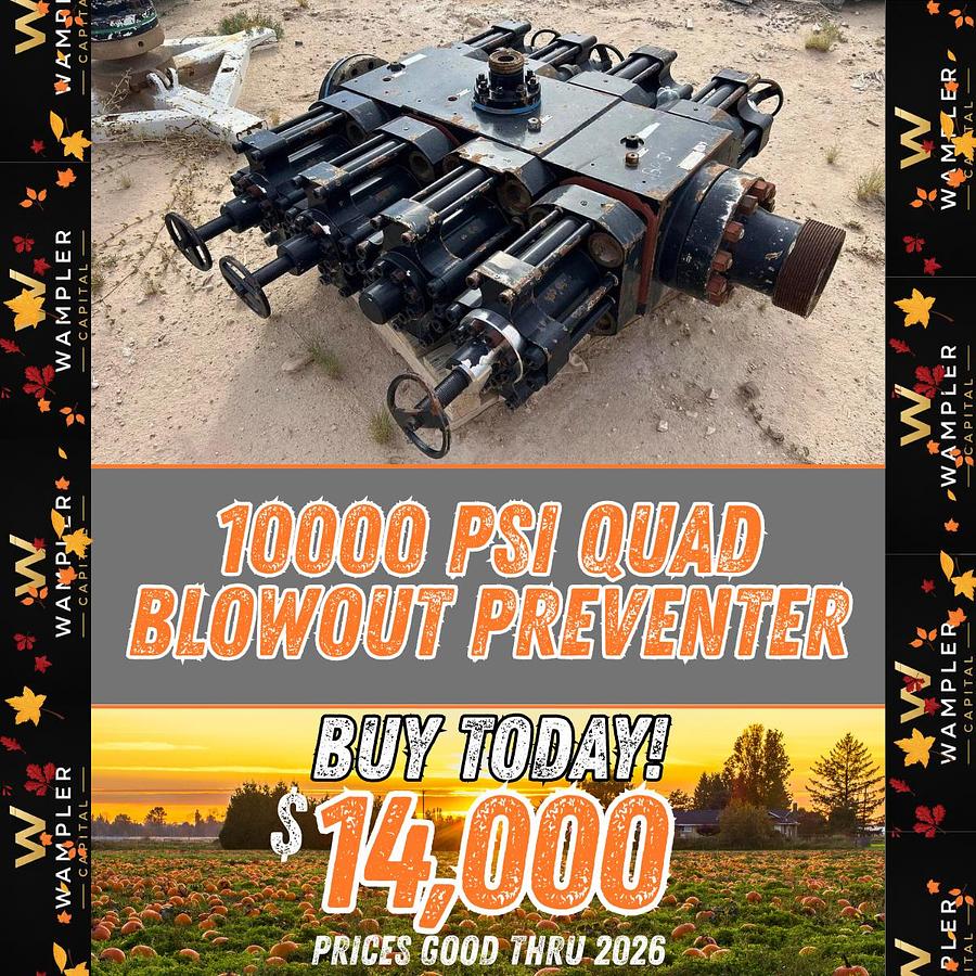 Used 10000 psi Quad Blowout Preventer