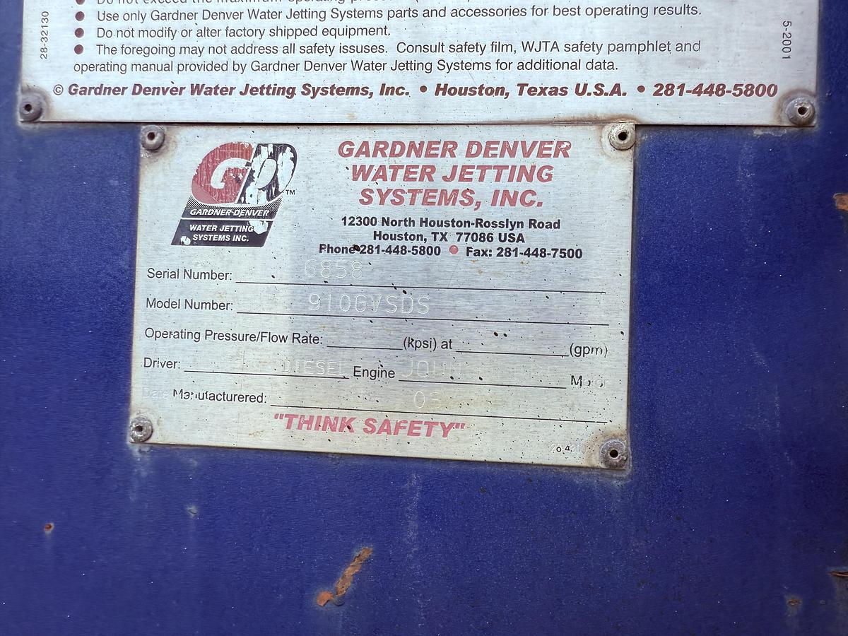 Used 2015 Gardner Denver OPI-600 10K# Bobtail Pump Truck