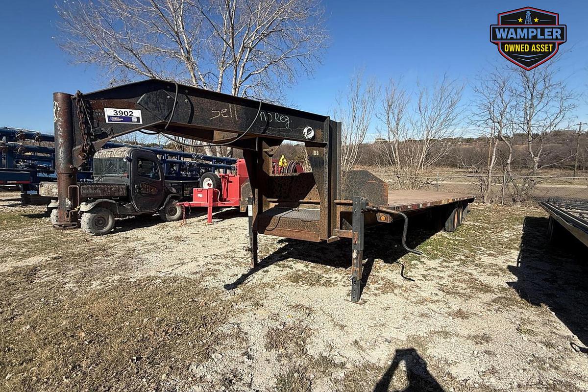 Used Shop-Built 32' GN Flatbed Trailer