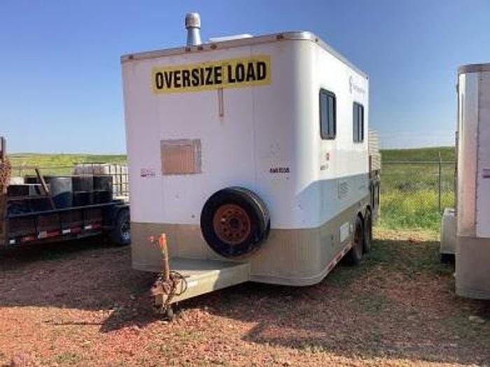 Used 2006 Aluminum Doghouse Trailer, Onan 5.5 KW Generator - Lockers - Diamond Plate Toolboxes