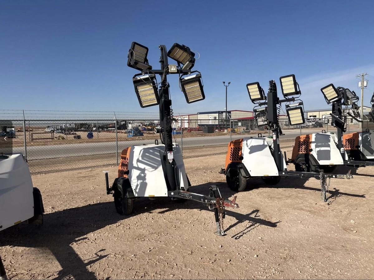 Used 2018 Generac MLT6SMD 6KW S/A Bumper Pull LED Light Tower