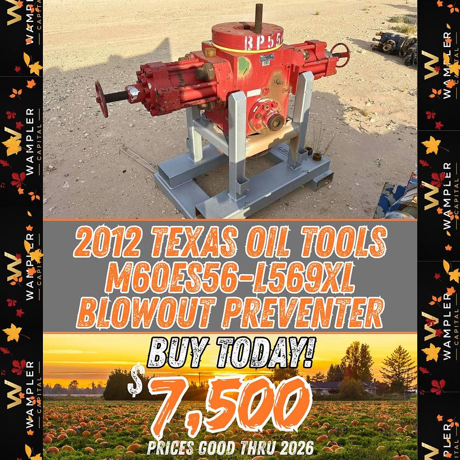 Used 2012 Texas Oil Tools M60ES56-L569XL Blowout Preventer