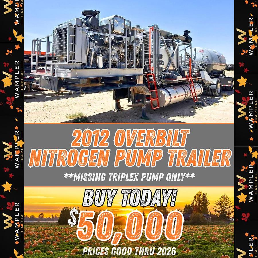 Used 2012 Overbilt Nitrogen Pump Trailer