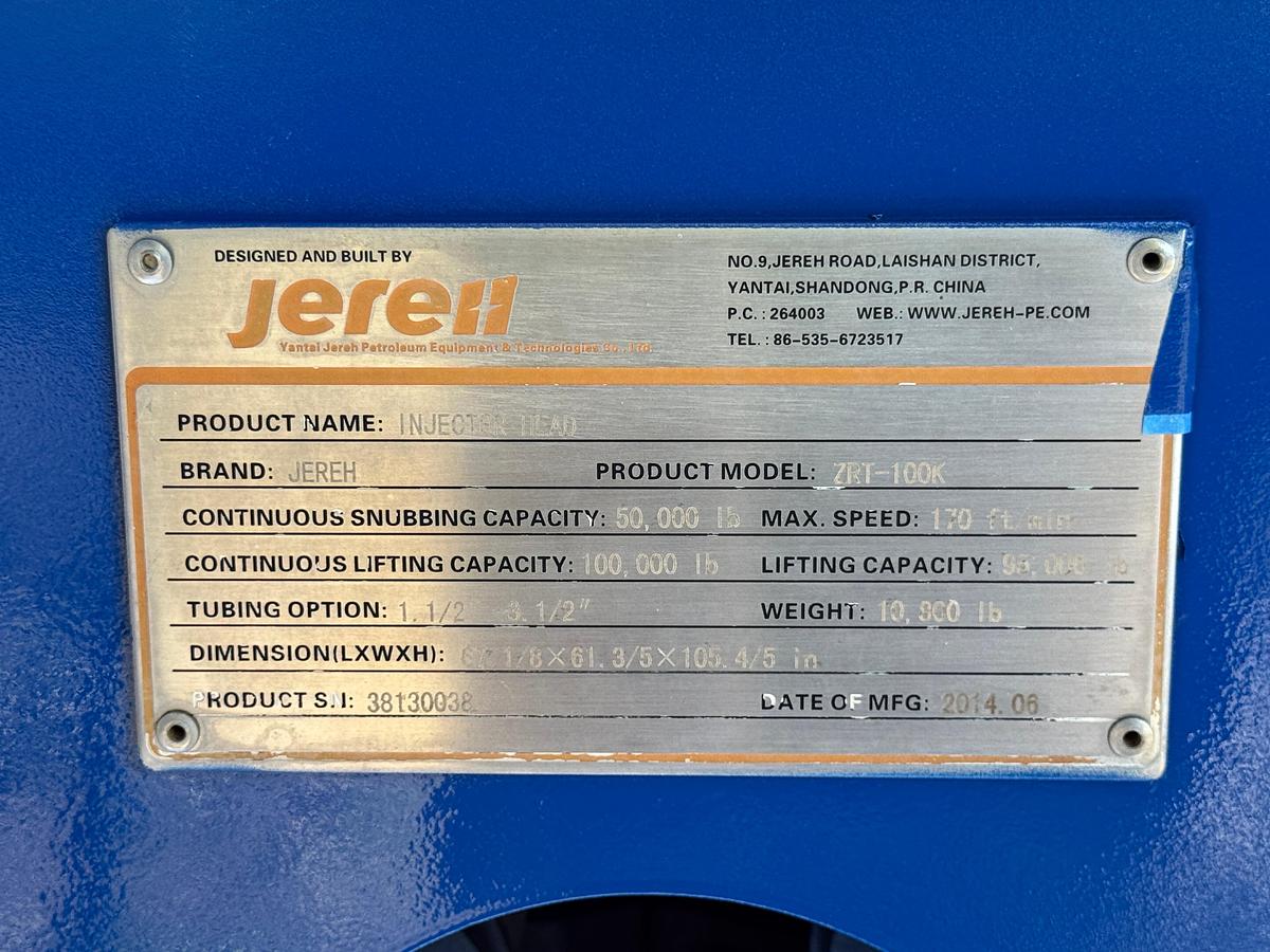 Used Jereh ZRT-100k Injector Head