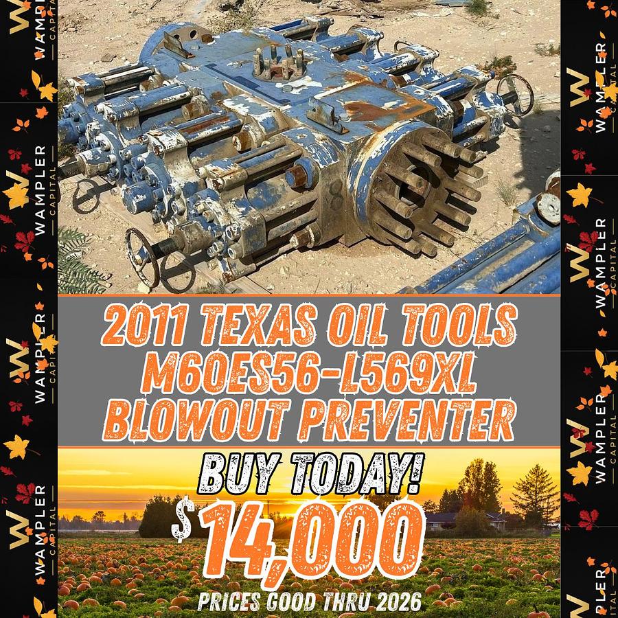 Used 2011 Texas Oil Tools M60ES56-L569XL Blowout Preventer
