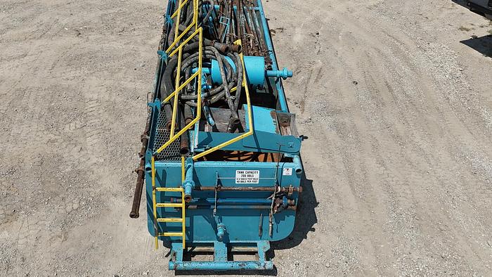 Used 180 BBL Reserve Circulating Tank with Fig. 1502 Hardline, Hand Rails, Hoses, Skidded