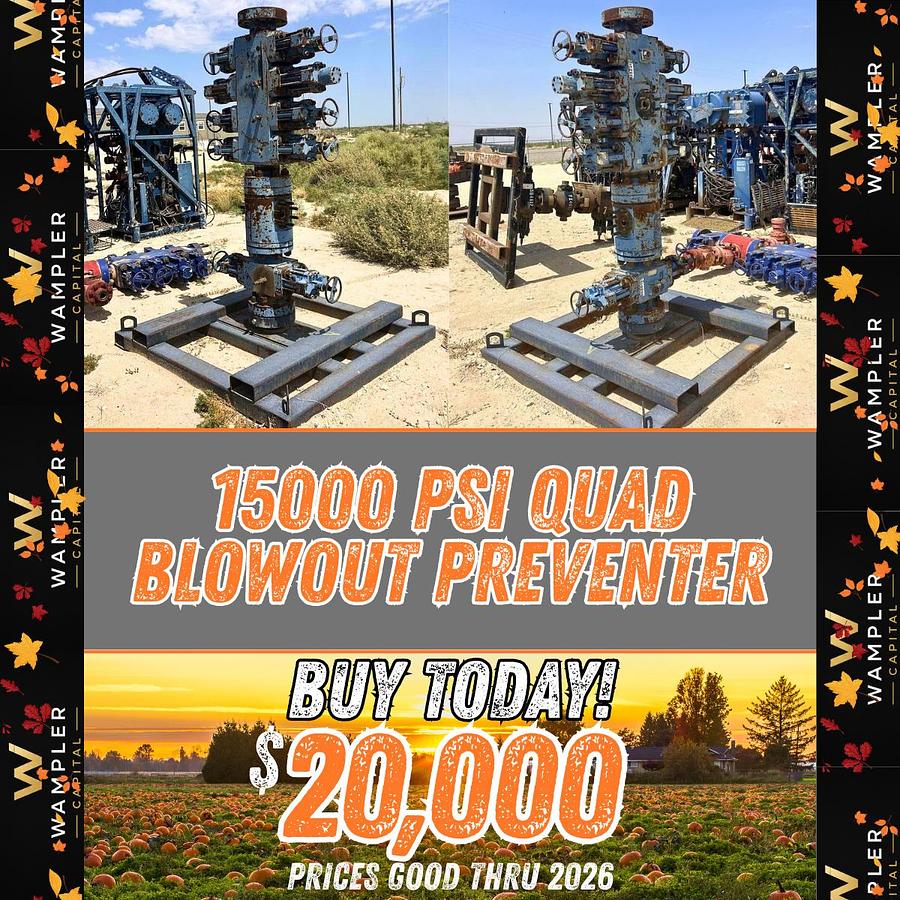 Used 15000 psi Quad Blowout Preventer