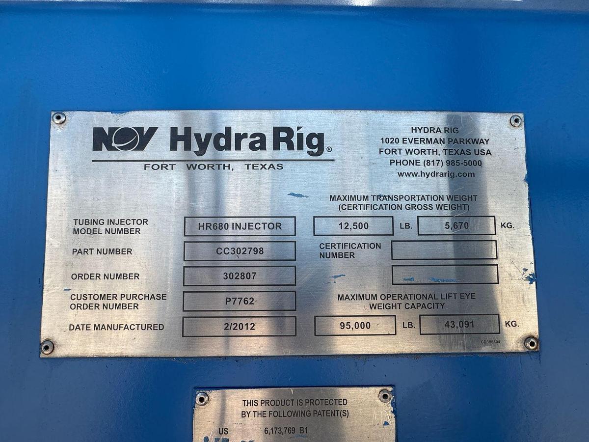 Used 2007 HydraRig 680 Coiled Tubing Unit - Extra Total 80K Injector Head
