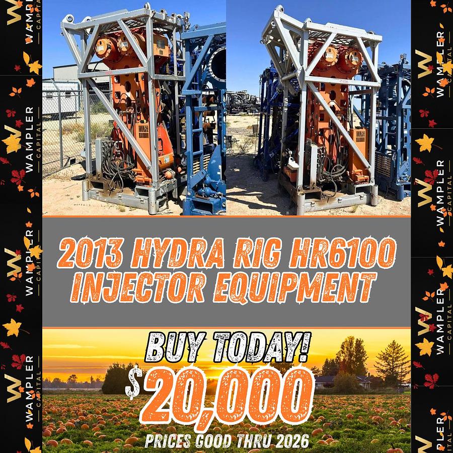 Used 2013 Hydra Rig HR6100 Injector Equipment (Inoperable)