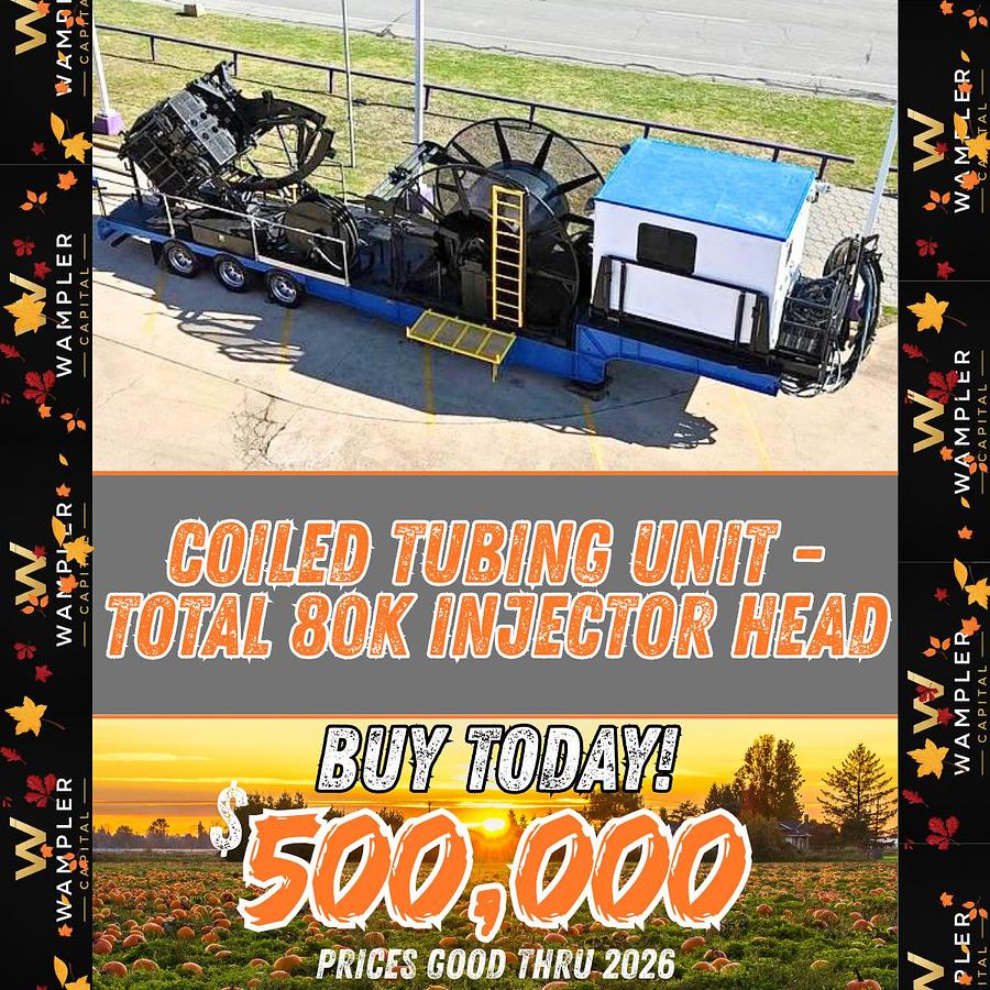 Used Coiled Tubing Unit - Total 80K Injector Head