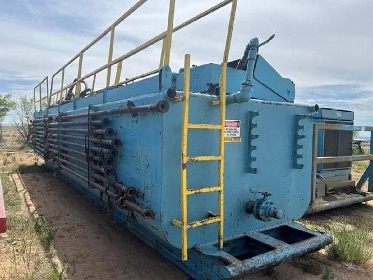 Used 180 BBL Reserve Circulating Tank - 35' x 7'6" x 6' - 3 Compartment - Shale Shaker - Gas Buster