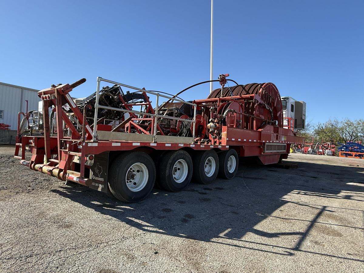 Used 2015 Hydra Rig 53 x 11  4-Axle Coil Tubing Trailer with 2015 Hydra Rig Support Trailer