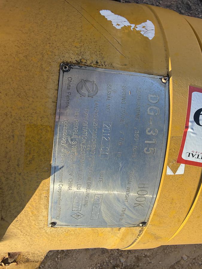 Used DG-315 315-Ton Hook