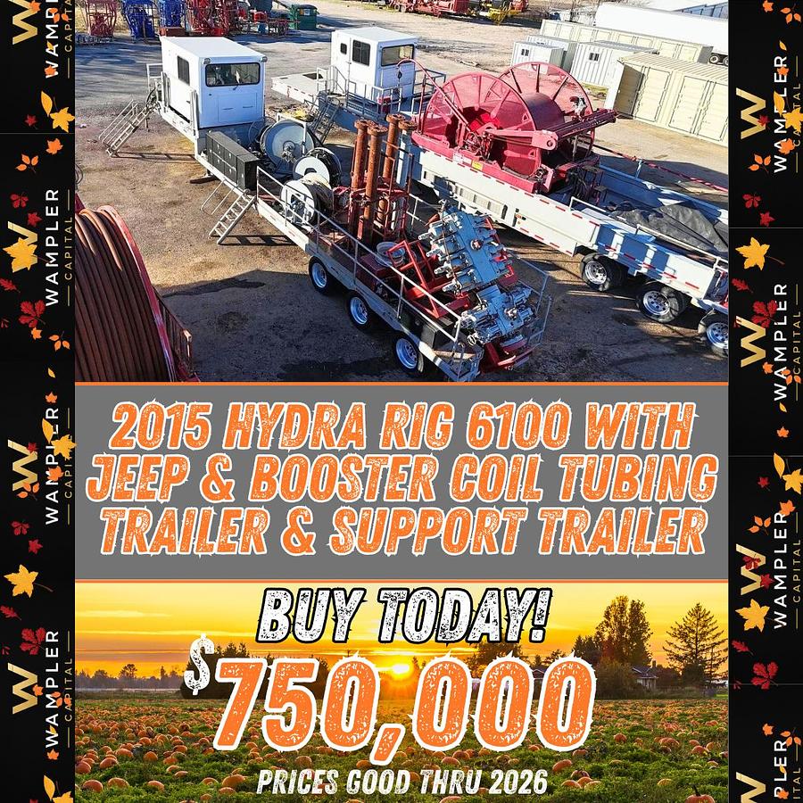 Used 2015 Hydra Rig 6100 with Jeep & Booster Coil Tubing Trailer & Support Trailer