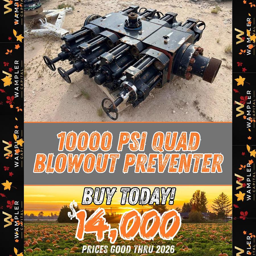 Used 10000 psi Quad Blowout Preventer