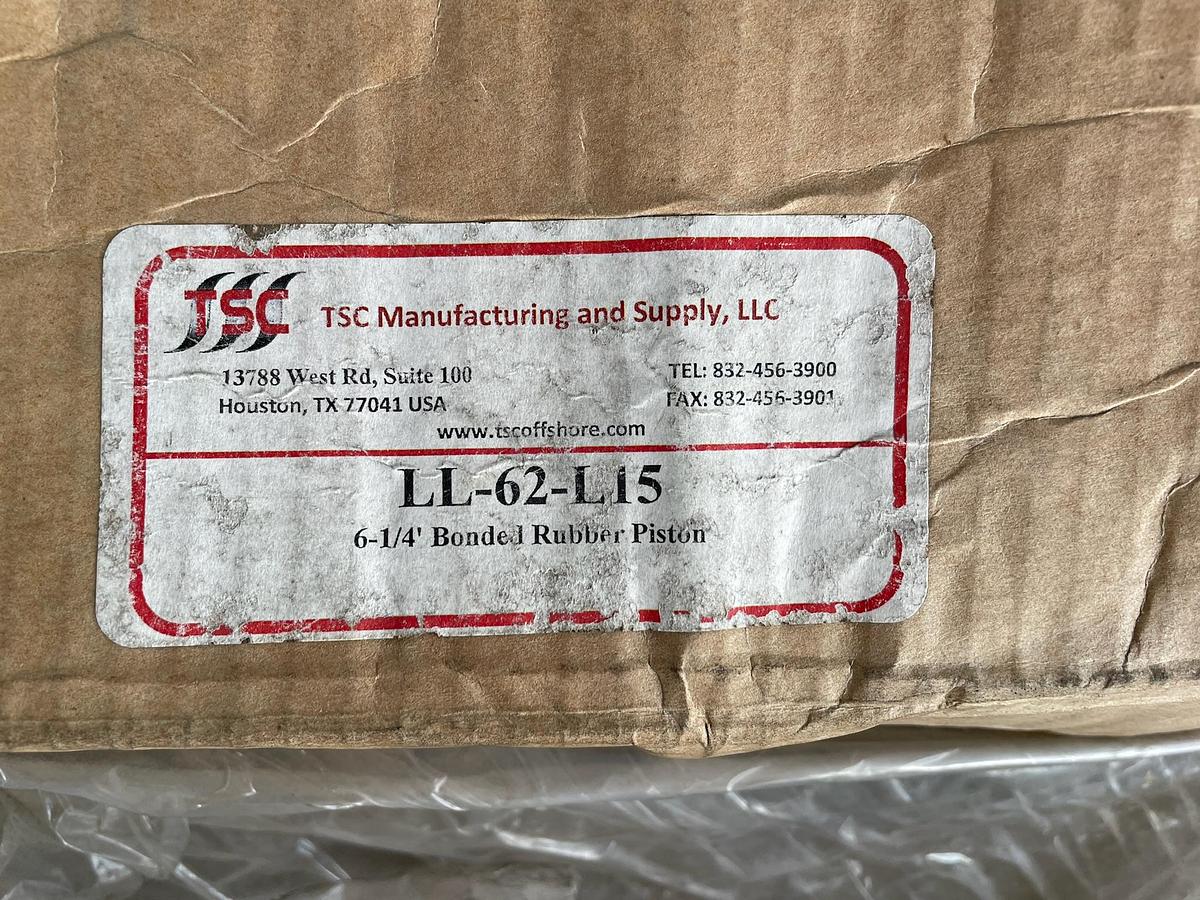Used (86) Piston Rubber Bonded 6-1/4" (UNUSED)