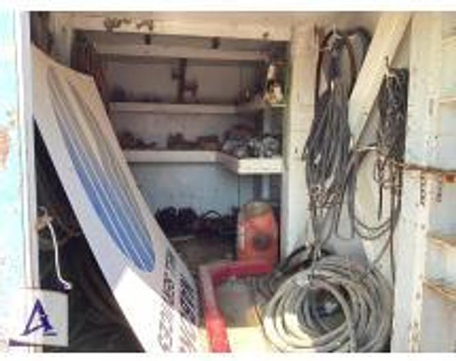 Used 7' x 25'9'' x 9' Pony Sub with built in shelving for parts!