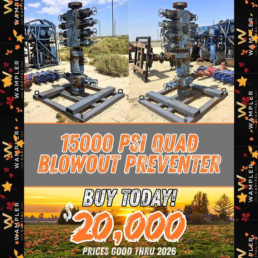 Used 15000 psi Quad Blowout Preventer