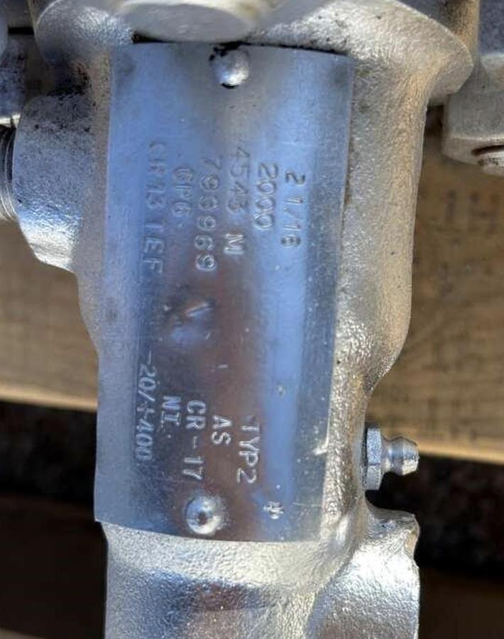 Used (1) Barton 2 1/16" 2K, (1) Orbit 2 1/16" 2K, (1) Omni 2 9/16" 5K, (1) AOP 2 1/16" 2K, (1) Hughes 2" Valves