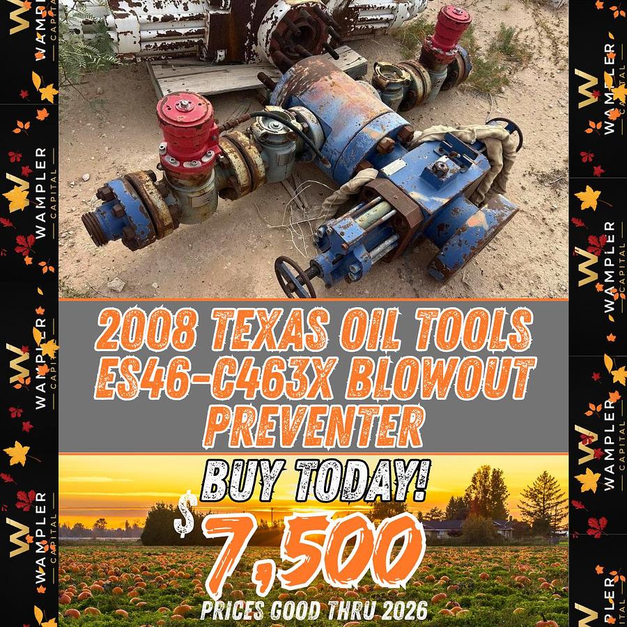 Used 2008 Texas Oil Tools ES46-C463X Blowout Preventer