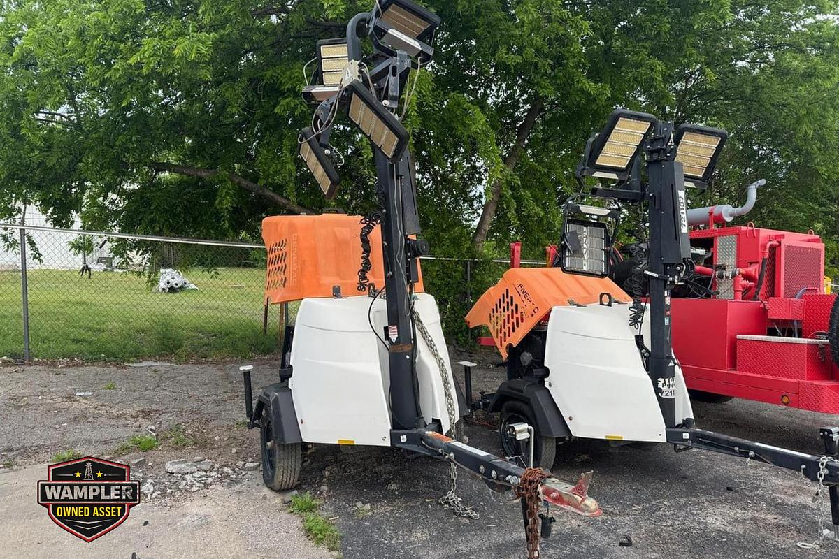 Used 2018 Generac MLT6SMD 6KW S/A Bumper Pull LED Light Tower