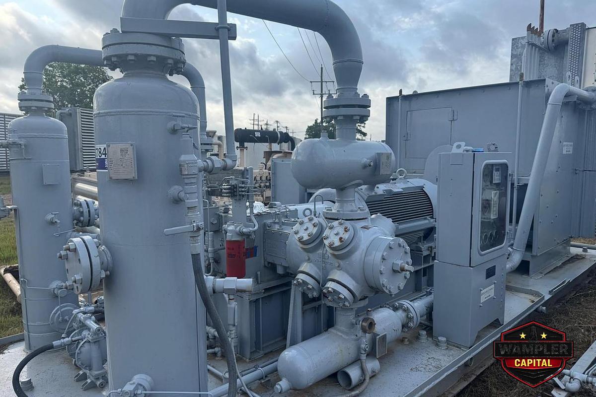 Used 2008 ETR Electric Reciprocating Natural Gas Compressor Skid with Aftercooler & Separator