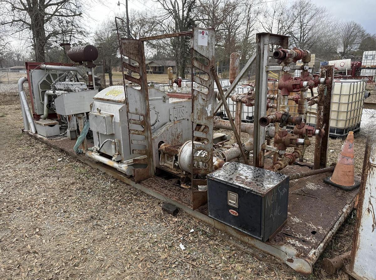 Used EWS 440 5K WP Triplex Well Service Pump Skidded P/B Detroit Series 60