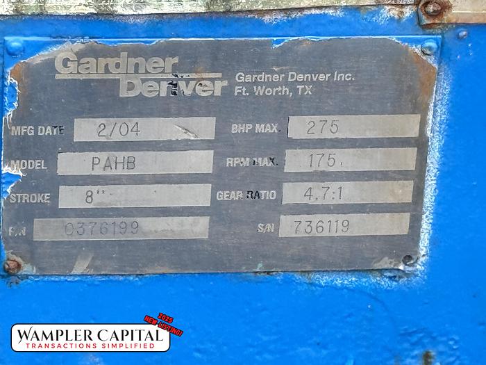 Used 2004 Gardner Denver PAH Triplex Pump - Detroit 8V-71 Diesel Engine - Manual Transmission - NICE!