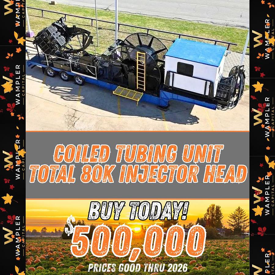 Used Coiled Tubing Unit - Total 80K Injector Head