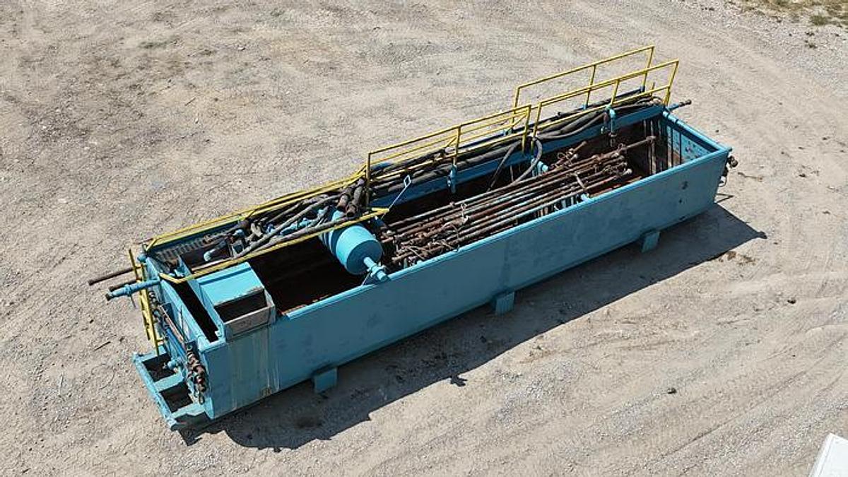 Used 180 BBL Reserve Circulating Tank - 35' x 7'6" x 6' - 3 Comopartment - Gas Buster - Hoses